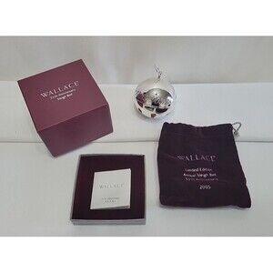 Wallace 2005 Annual Sleigh Bell 35th Anniversary Silverplate Ornament Boxed Ltd